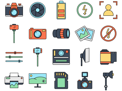 Photo Free Vector Icon Set