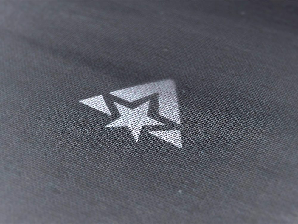 Pressed Logo Mockup on Fabric