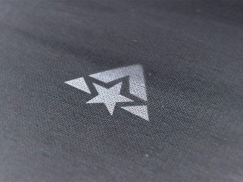 Pressed Logo Mockup on Fabric