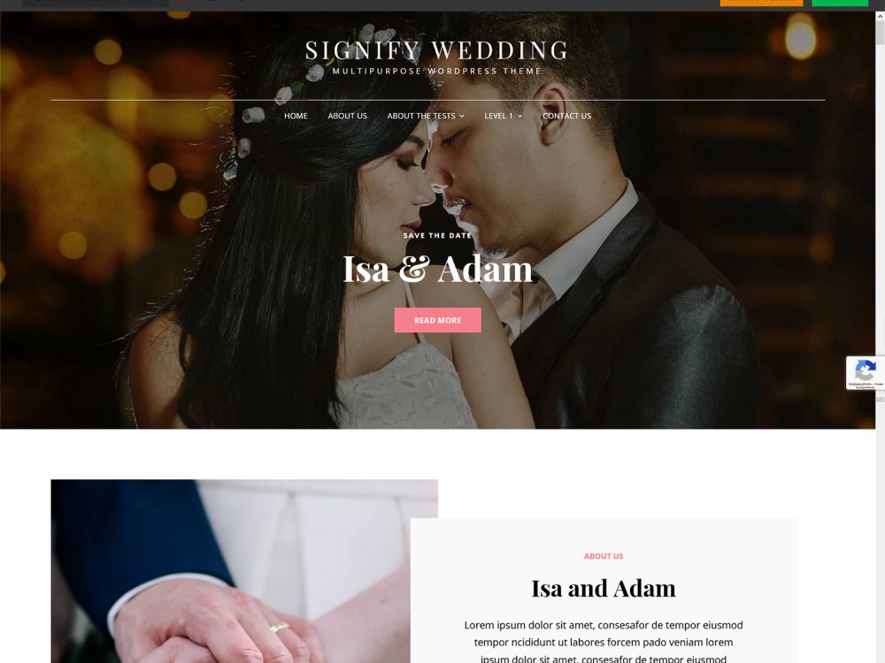 Signify Wedding WordPress Theme