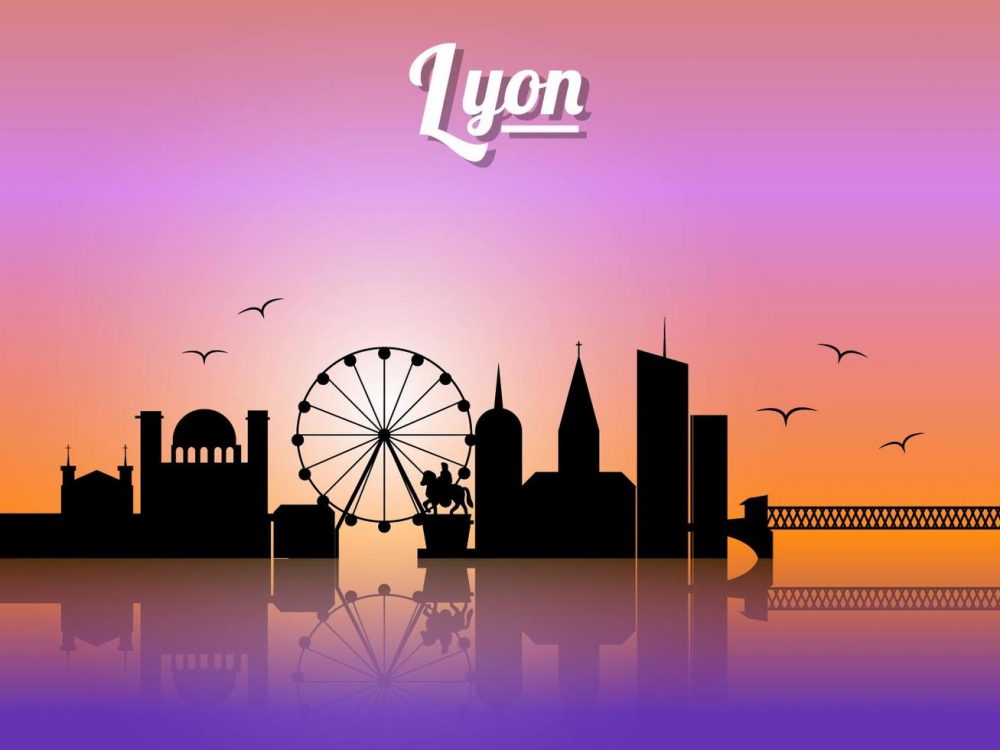 Silhouette of Lyon City