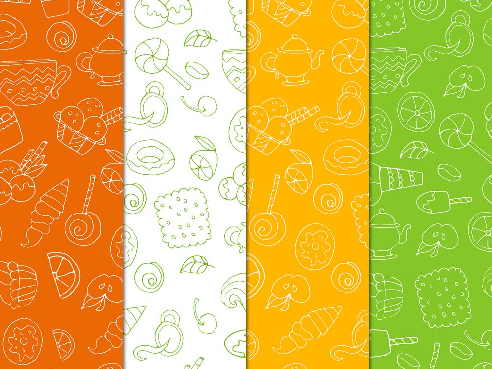 Sweets Vector Seamless Free Pattern
