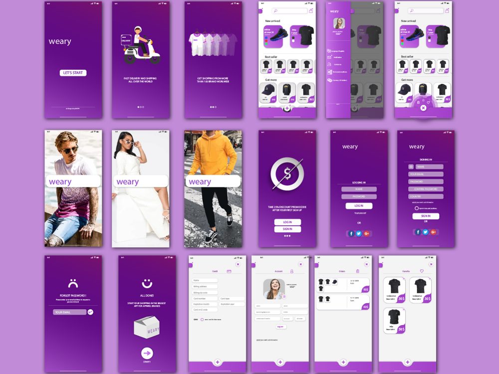 Weary - iOS and Android UI Kit 2