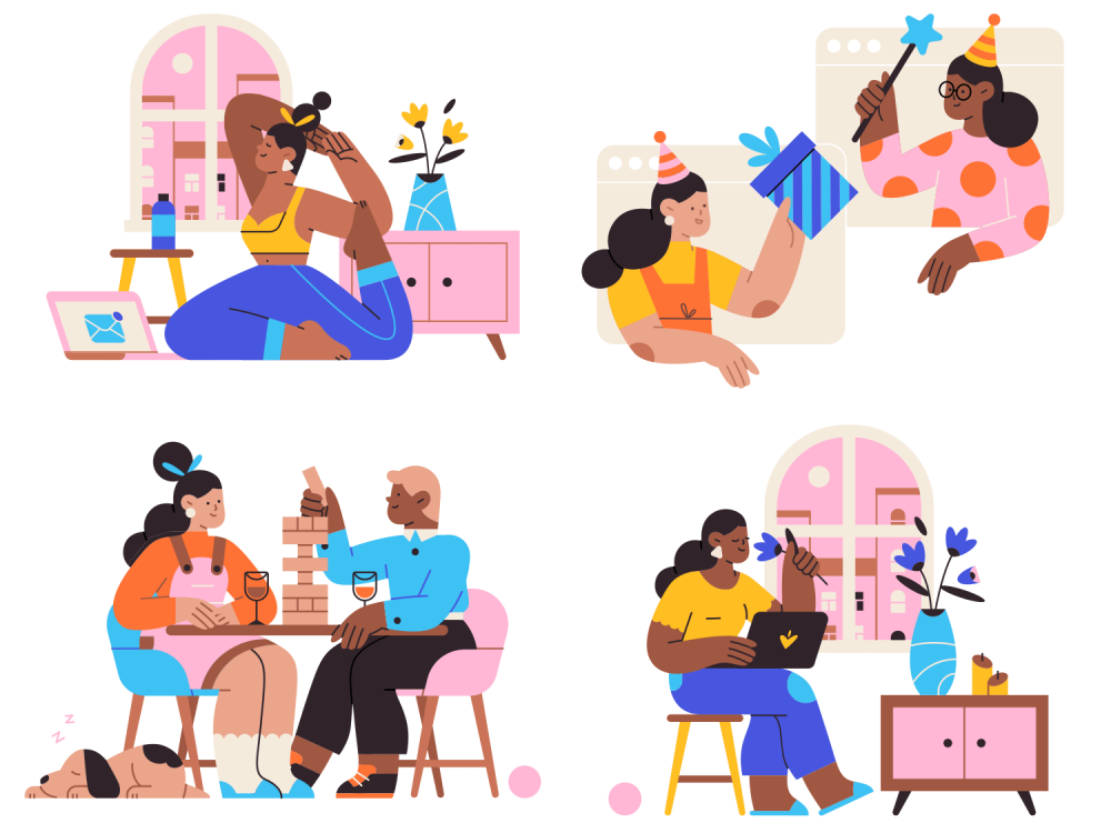 Working From Home Illustrations 2