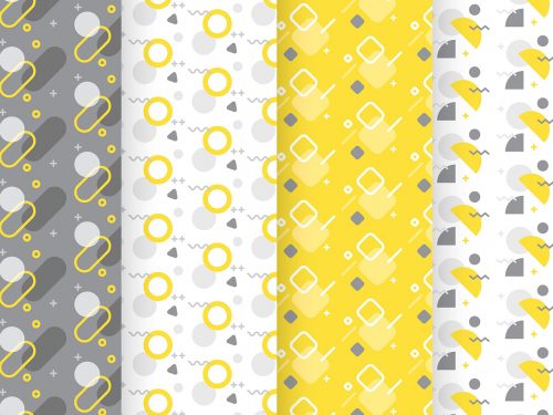 Yellow and Gray Geometric Illustration