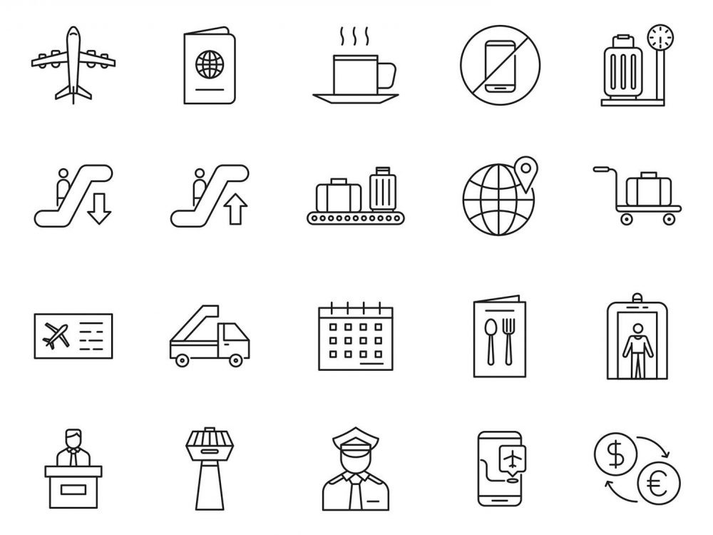 20 Airport Vector Icons