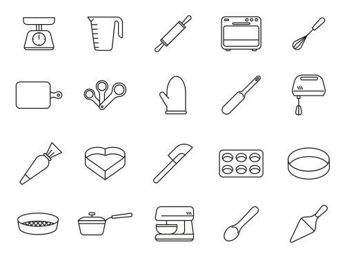 20 Baking Tools Vector