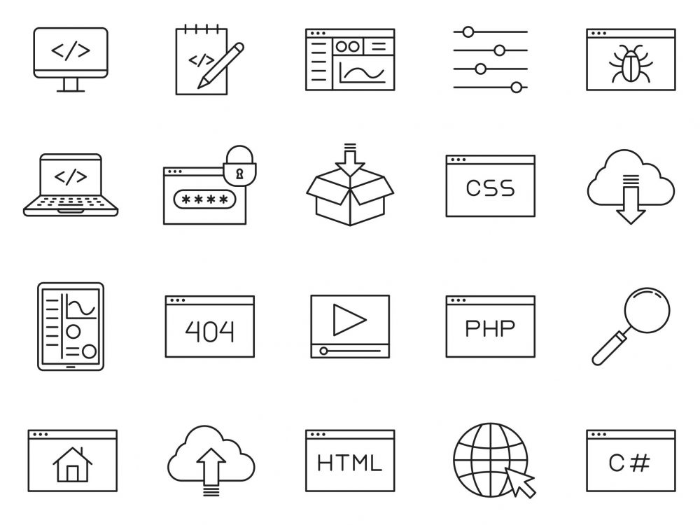 20 Coding Vector Icons