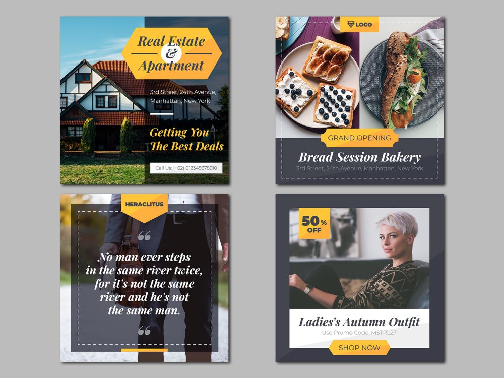 4 Free Instagram Post Template