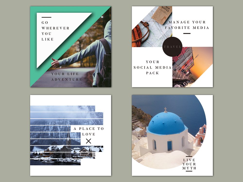 4 Free Instagram Travel Templates