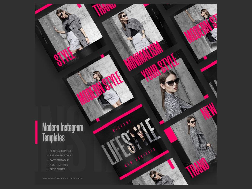 6 Fashion Instagram Templates