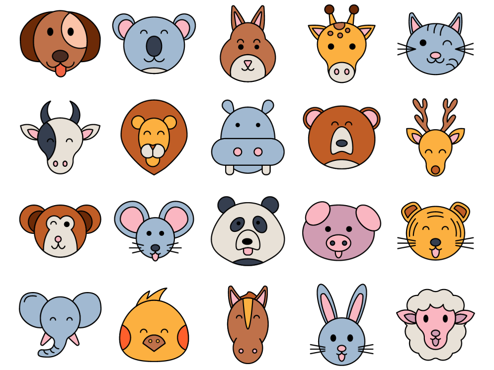Animals Vector Free Icon Set
