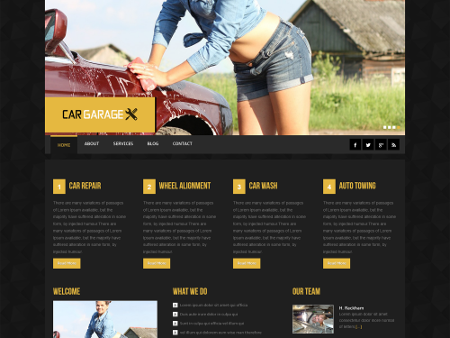 Car Garage automobile Mobile Website Template