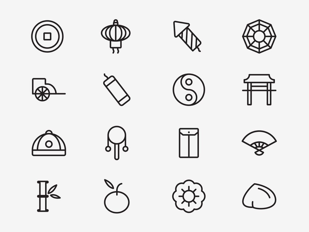 Chinese New Year Vector Icons