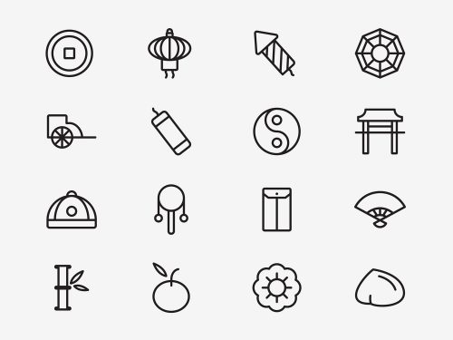 Chinese New Year Vector Icons
