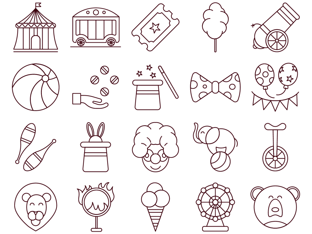 Circus Vector Free Icon Set 2