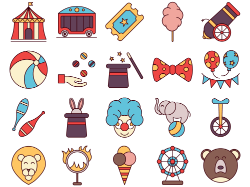 Circus Vector Free Icon Set