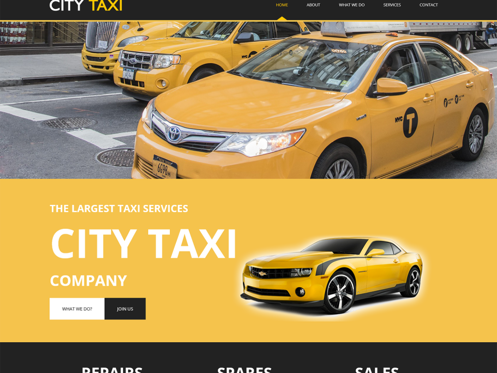City Taxi Mobile Website Template