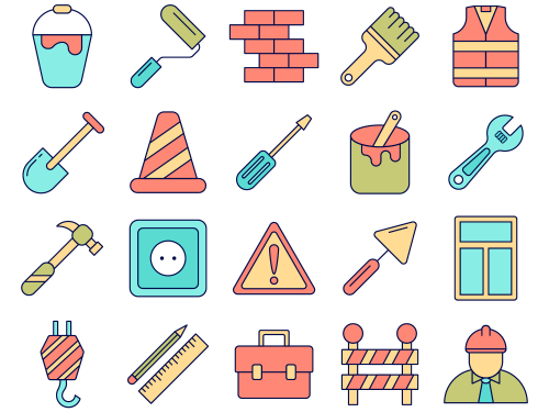 Construction Vector Free Icon Set