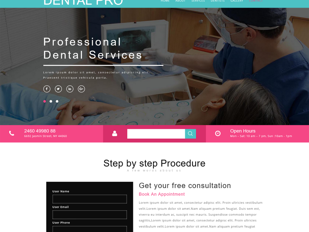 Dental Pro Medical Bootstrap Responsive Web Template