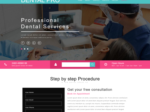 Dental Pro Medical Bootstrap Responsive Web Template