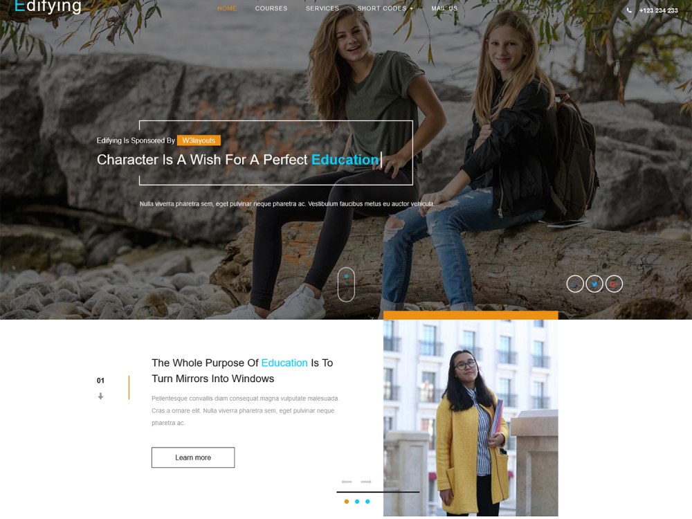 Edifying an Educational School Flat Bootstrap Responsive Web Template