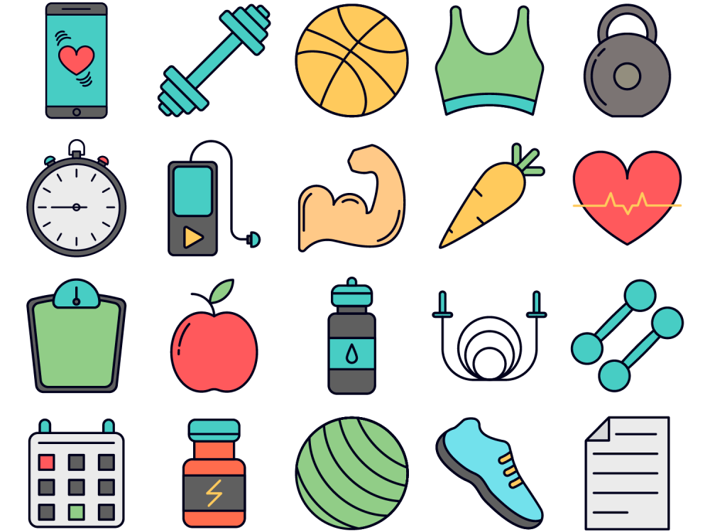 Fitness Vector Free Icon Set