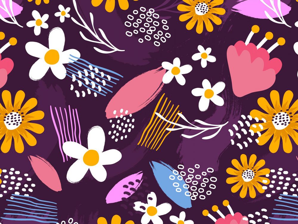 Floral Watercolor Free Pattern