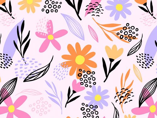 Floral Watercolor Free Pattern