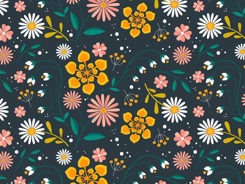 Floral Watercolor Free Pattern