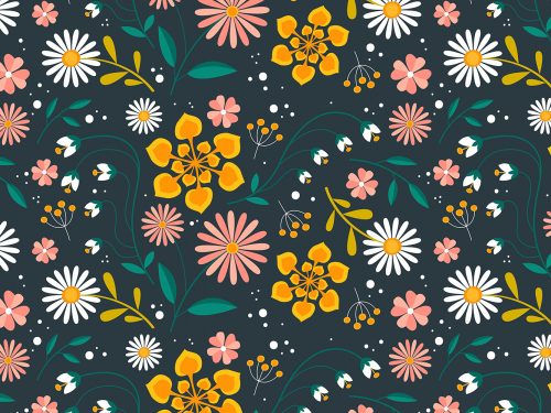 Floral Watercolor Free Pattern