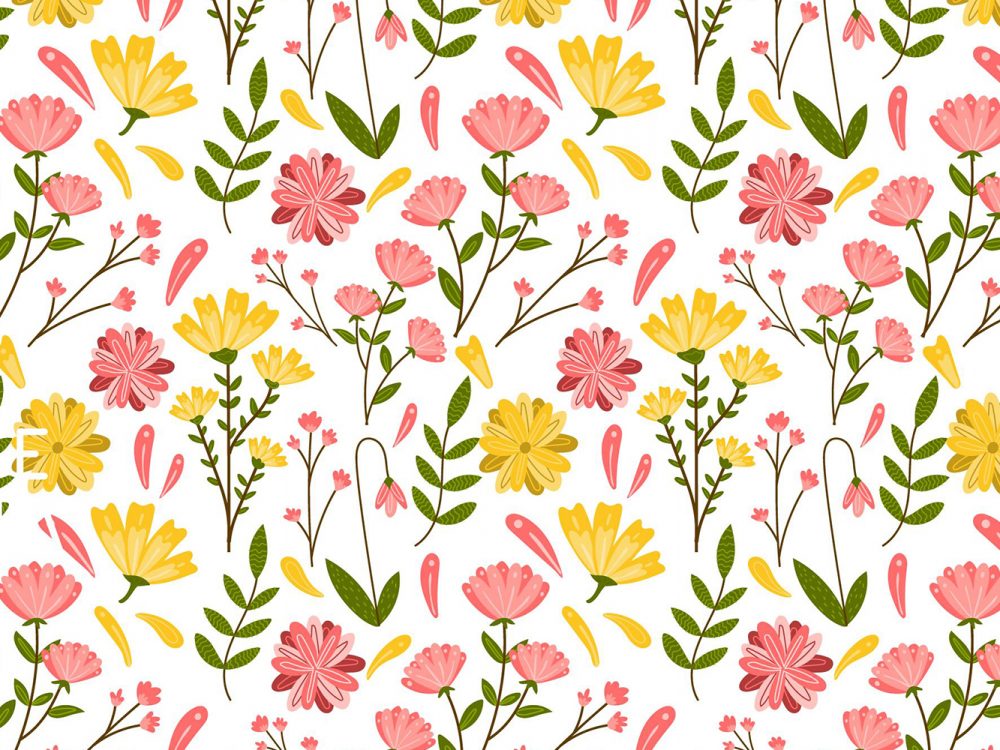 Floral Watercolor Free Pattern