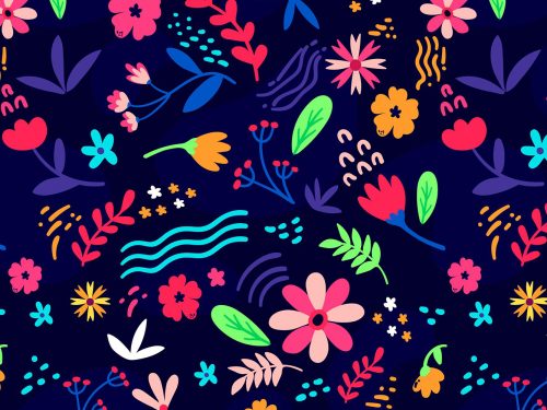 Floral Watercolor Free Pattern