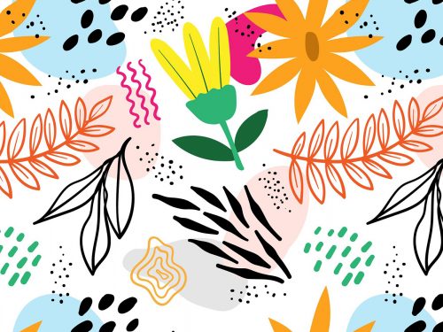 Floral Watercolor Free Pattern