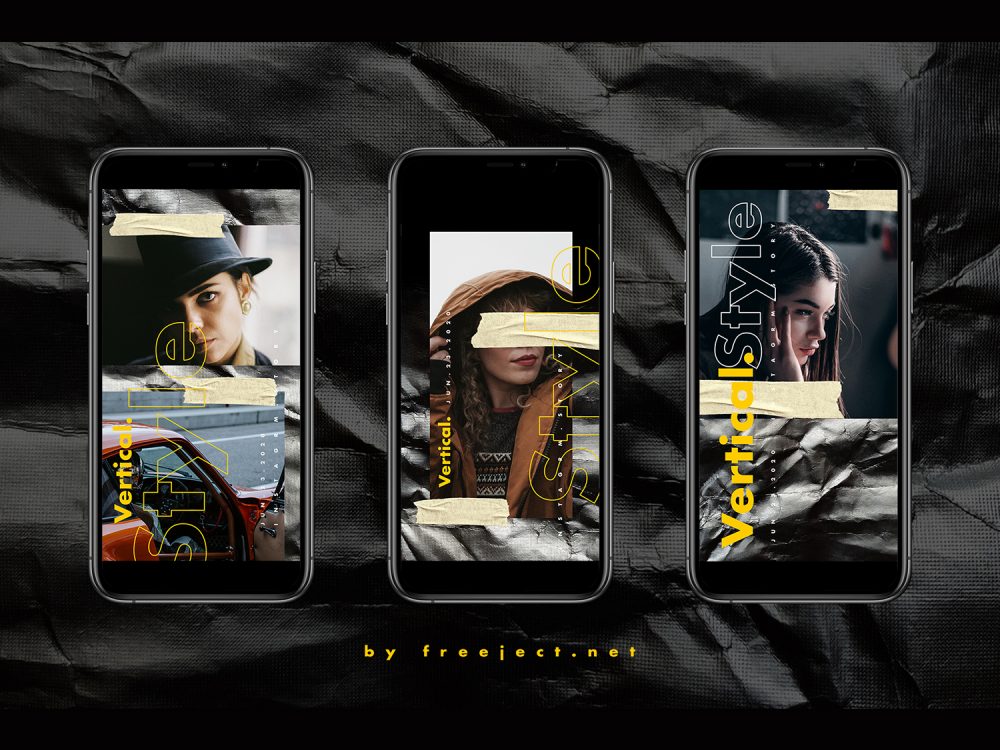 Free 6 Vertical Instagram Story Photoshop Template