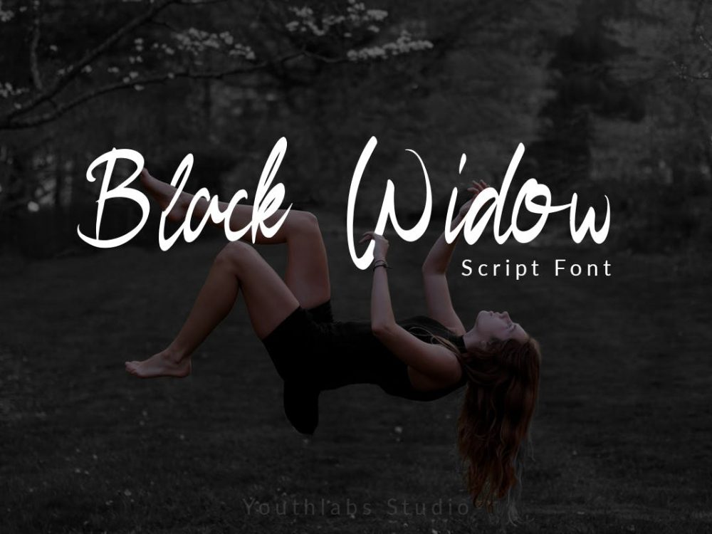 Free Black Widow Script Font