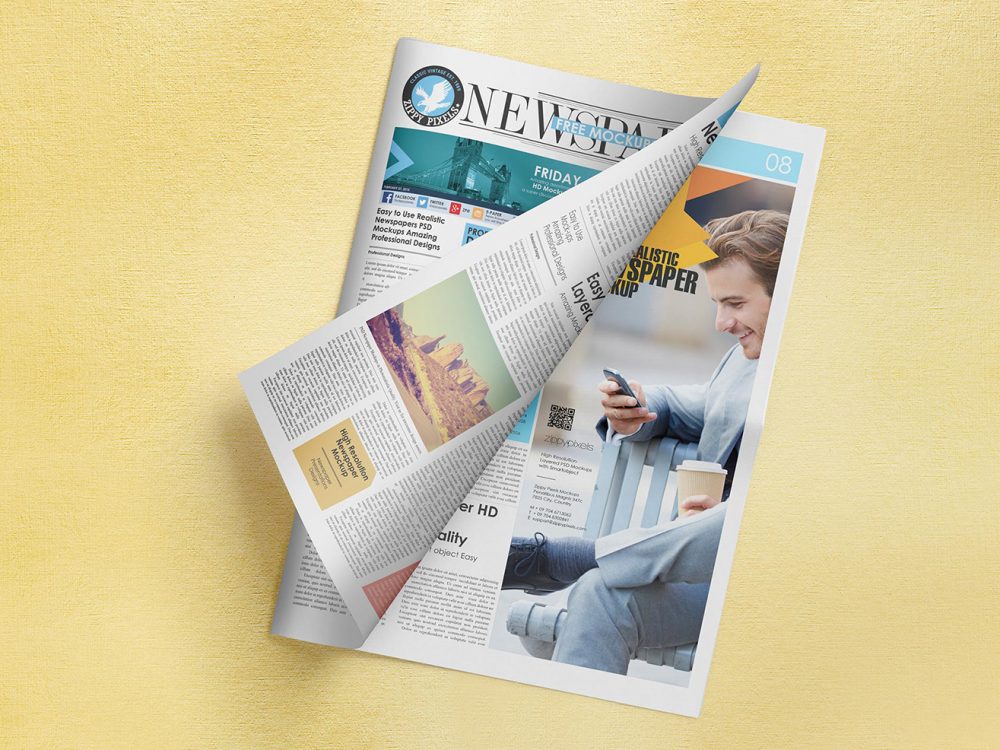 Free Brilliant Newspaper Adverts Mockup