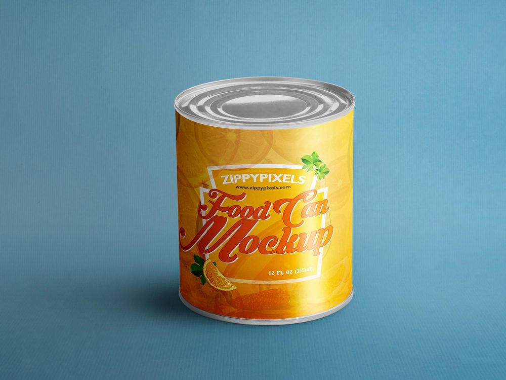 Free Tin Can Mockup