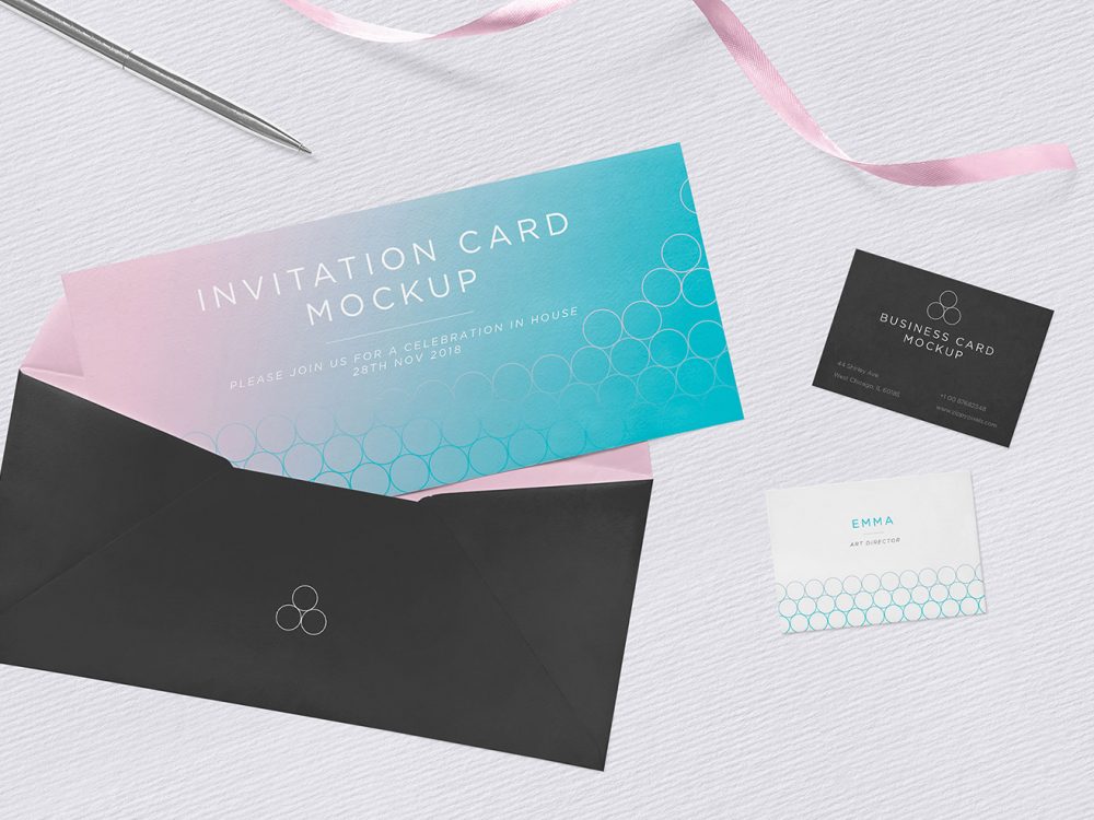 Free Invitation Mockup PSD