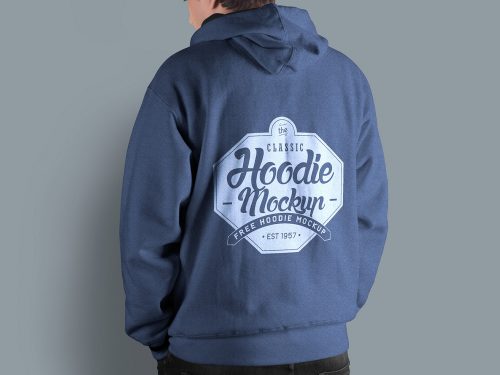 Free Men Hoodie Mockup