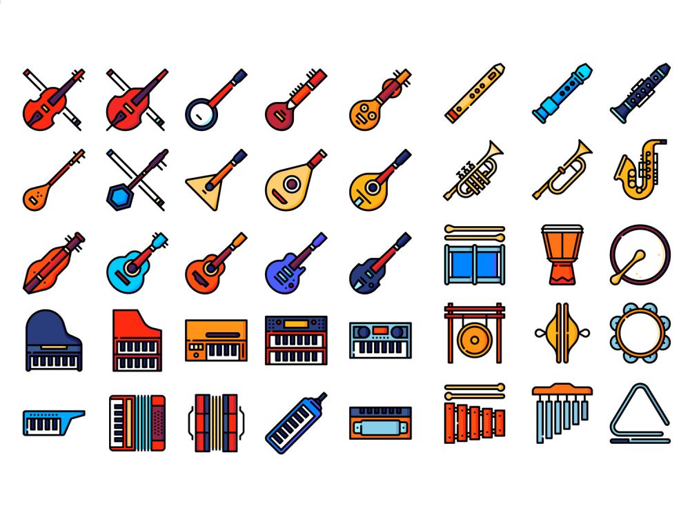 Free Music Instruments Icons