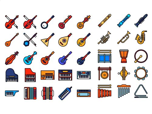 Free Music Instruments Icons
