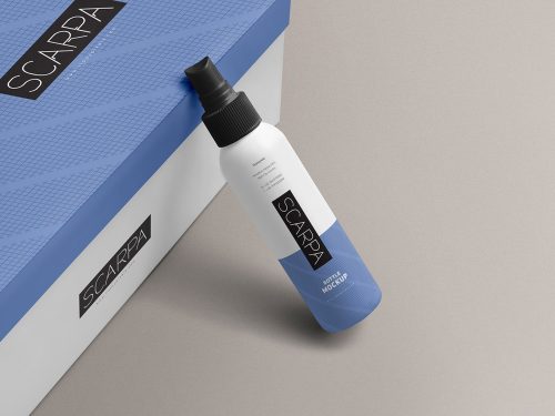 Free Plastic Spray Bottle Mockup