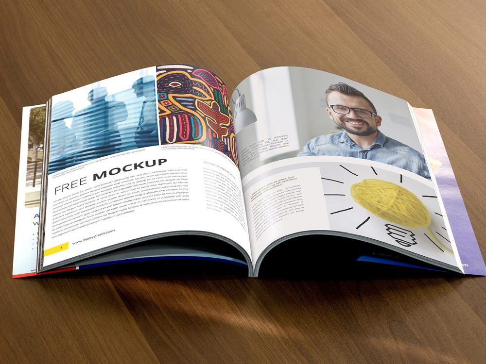 Free Realistic Catalog Mockup PSD