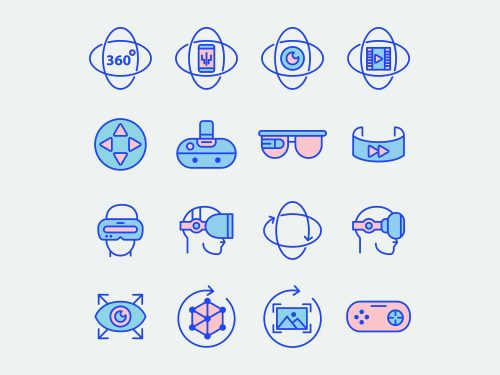 Free Virtual Reality Vector Icons