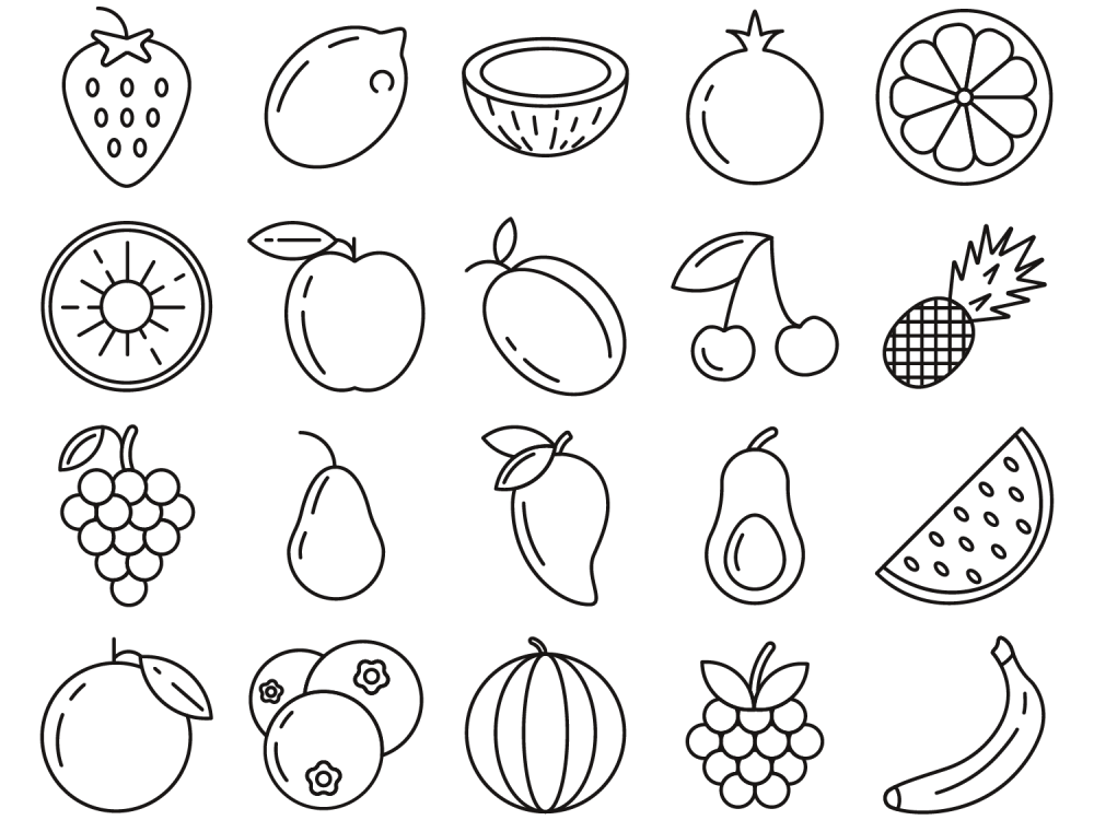 Fruits and Berries Vector Free Icon Set 2