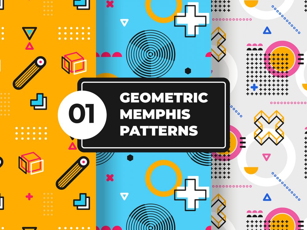 Geometric Memphis Pattern Collection