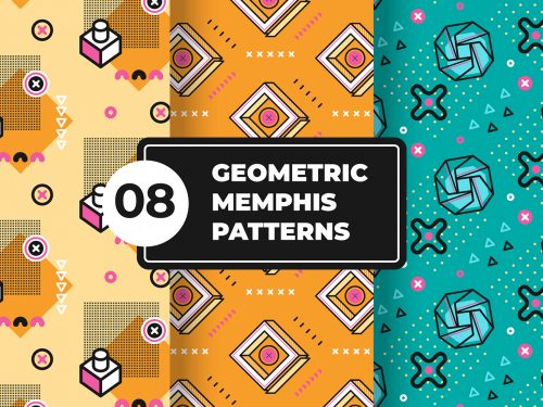 Geometric Memphis Pattern Collection
