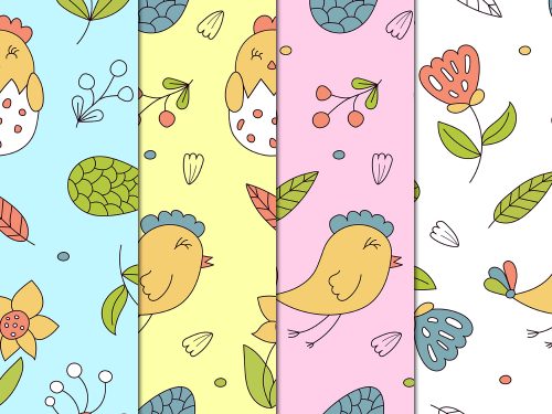 Hello Spring Vector Free Seamless Pattern