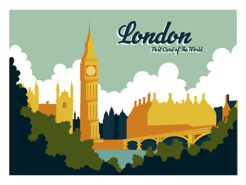 London Landmark Illustration